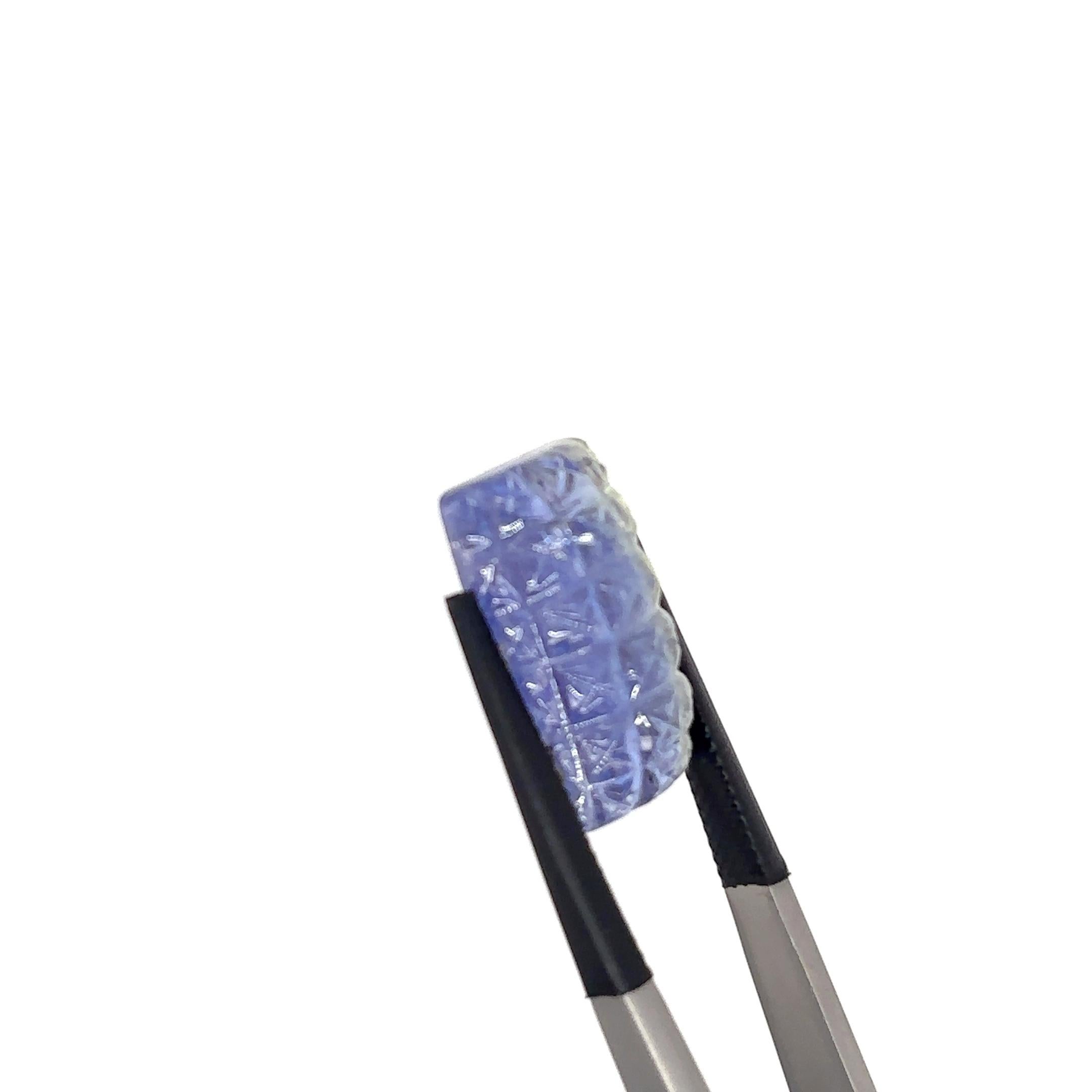 2 Pietre di tanzanite intagliate Cts 29,05 in vendita 7
