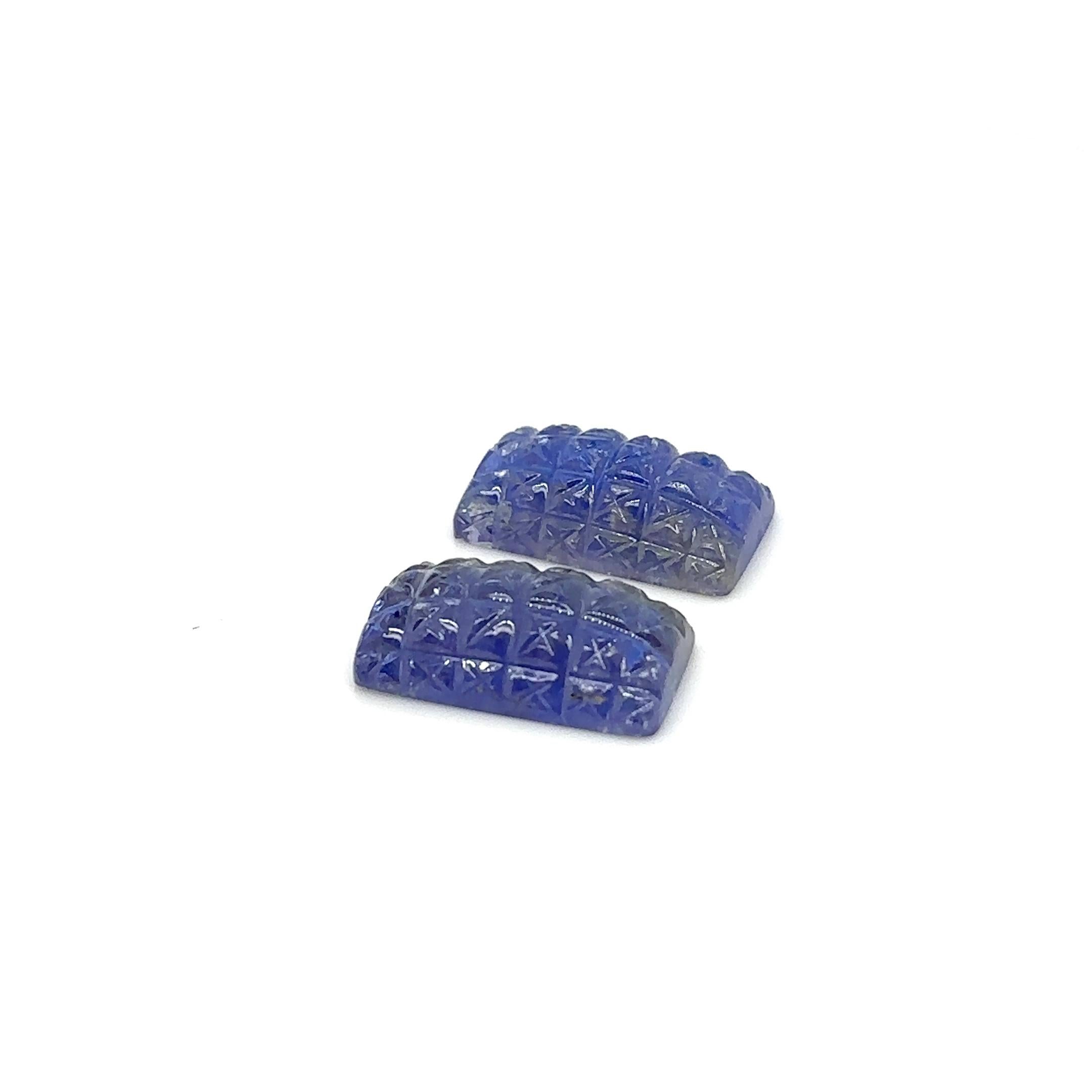 2 Pietre di tanzanite intagliate Cts 29,05 In condizioni Nuovo in vendita a Hong Kong, HK