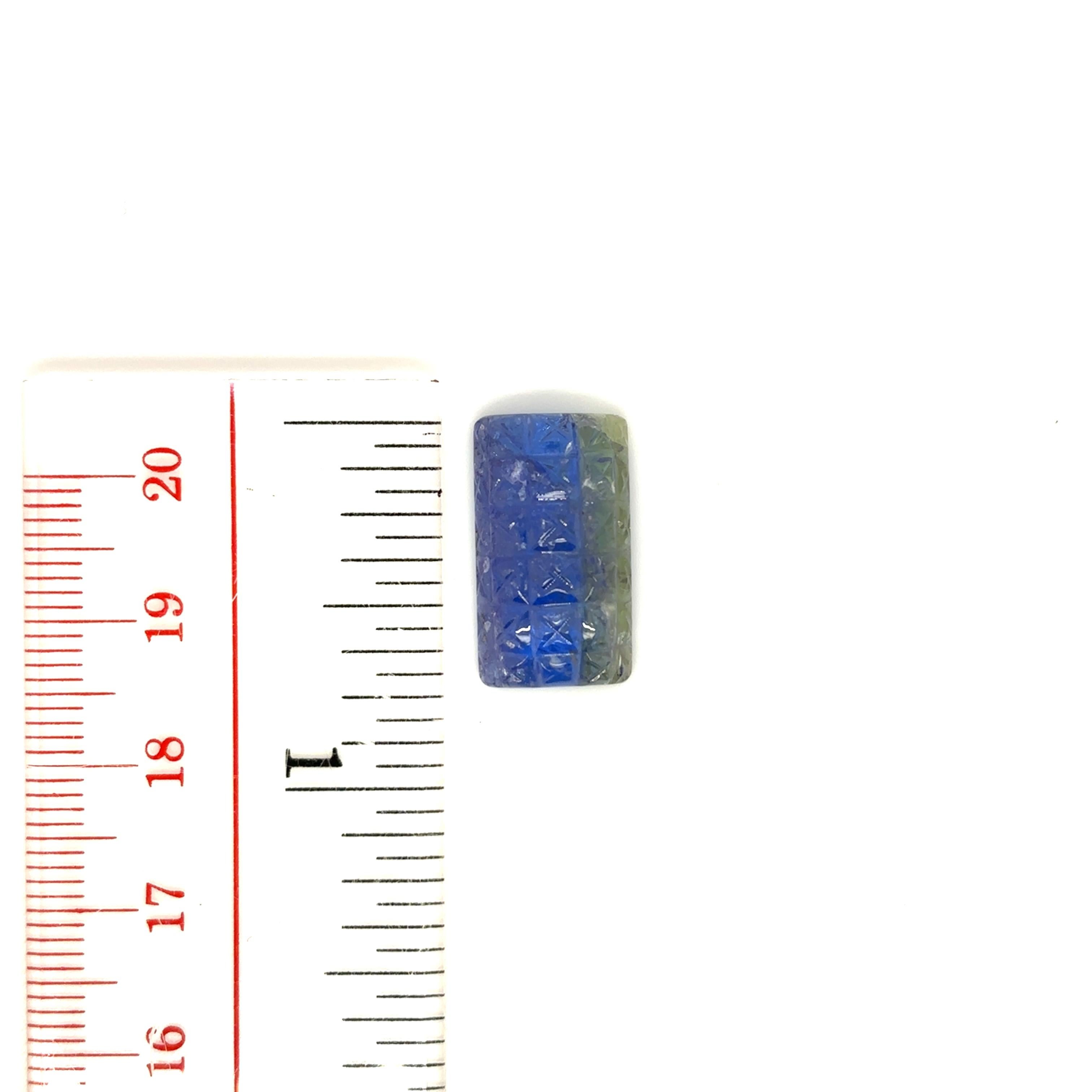 2 Pietre di tanzanite intagliate Cts 29,05 in vendita 3