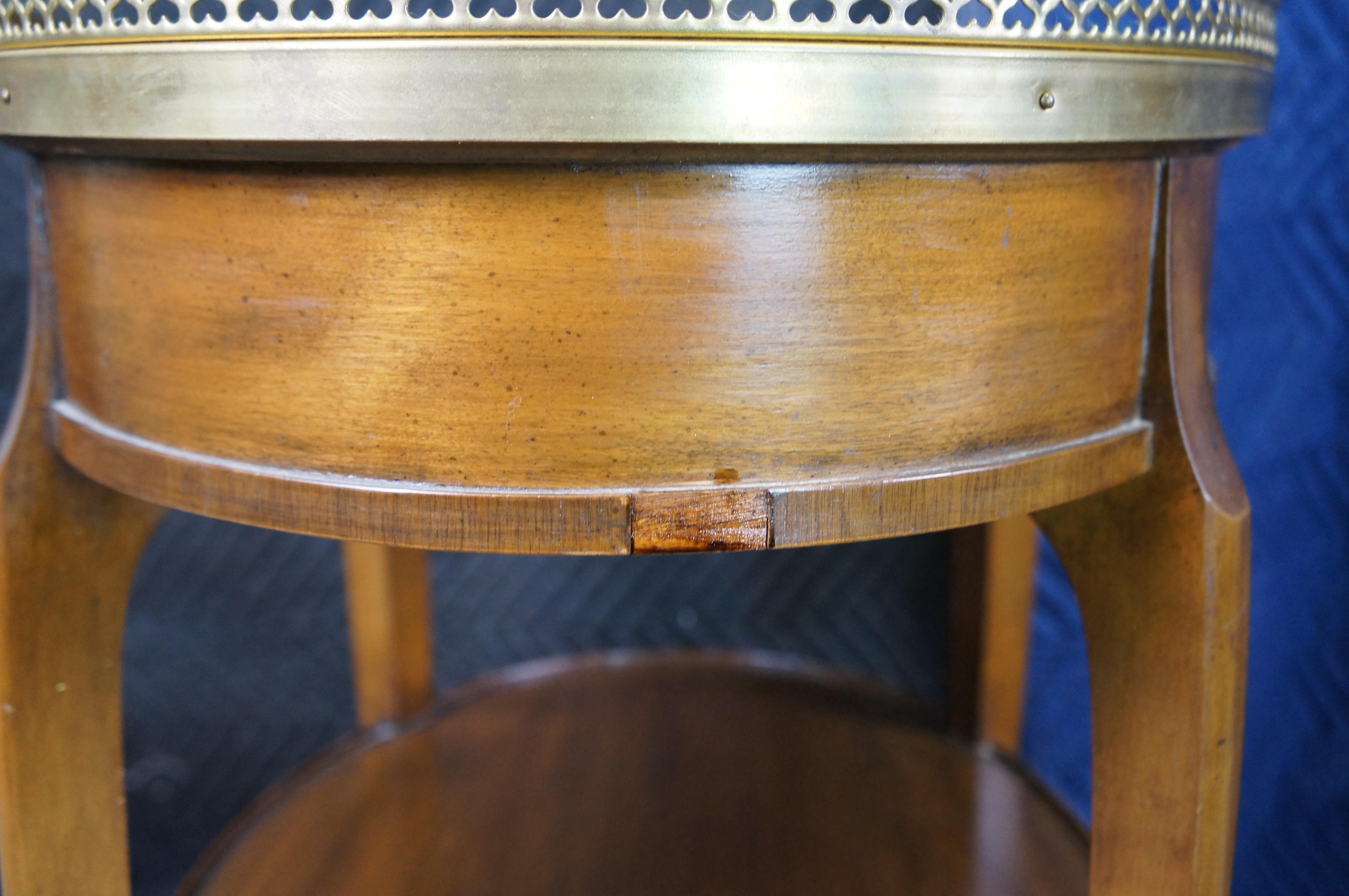 2 Cassard Romano Chateau Walnut Oval Tiered Gallery Side Accent Tables 29