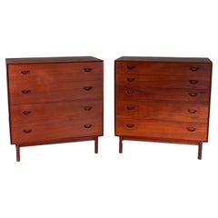 2 meubles à tiroirs Peter Hvidt et Orla Mølgaard-Nielsen, Søborg Møbelfabrik, 1954