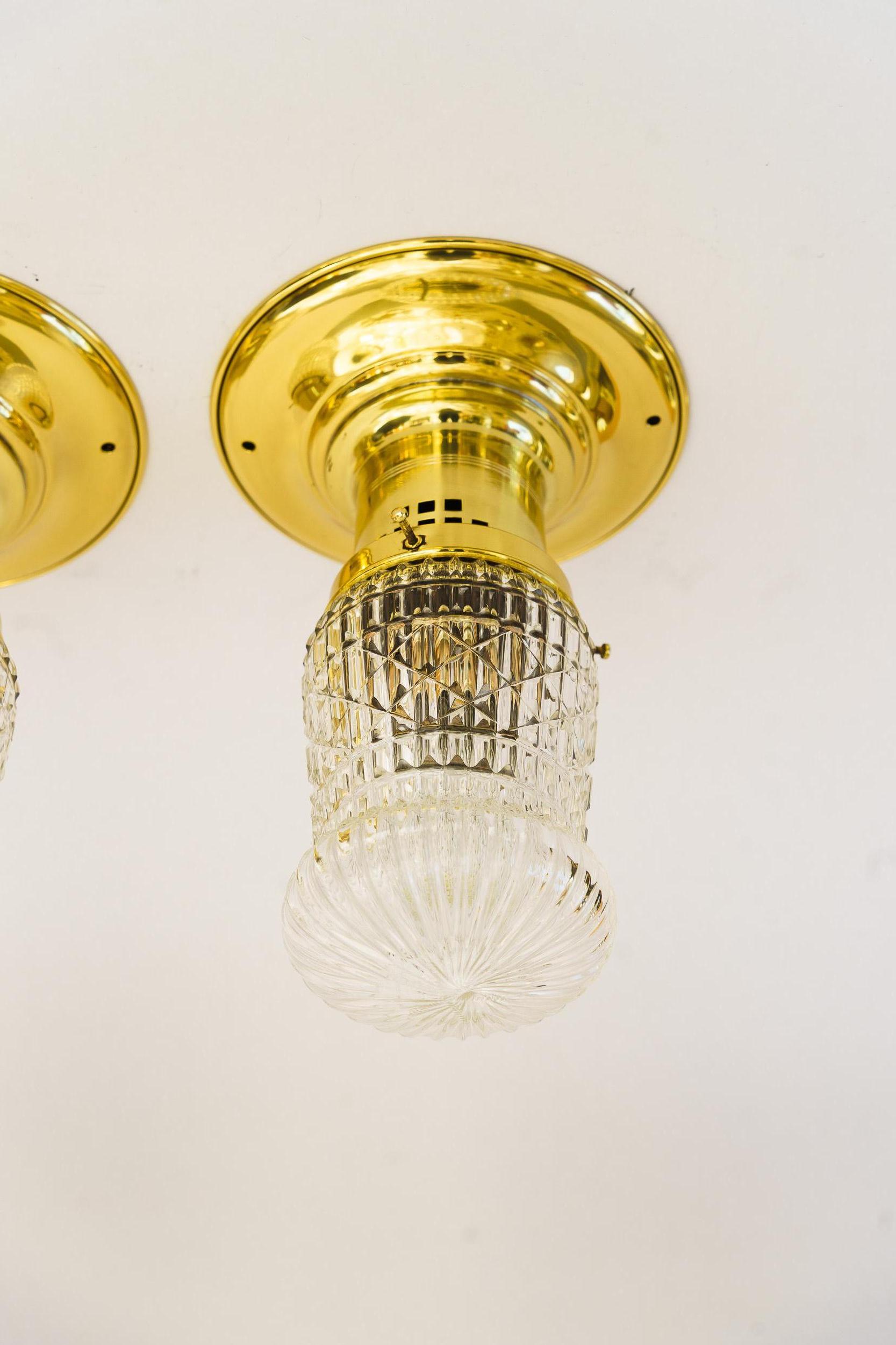 2 ceiling lamps vienna around 1920s In Good Condition For Sale In Wien, AT