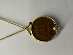 2 cent Penny Coin Pendant Necklace by Michael Bondanza