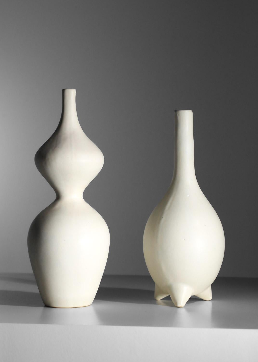 2 bottiglie di ceramica roger capron vallauris anni '60 in vendita 3