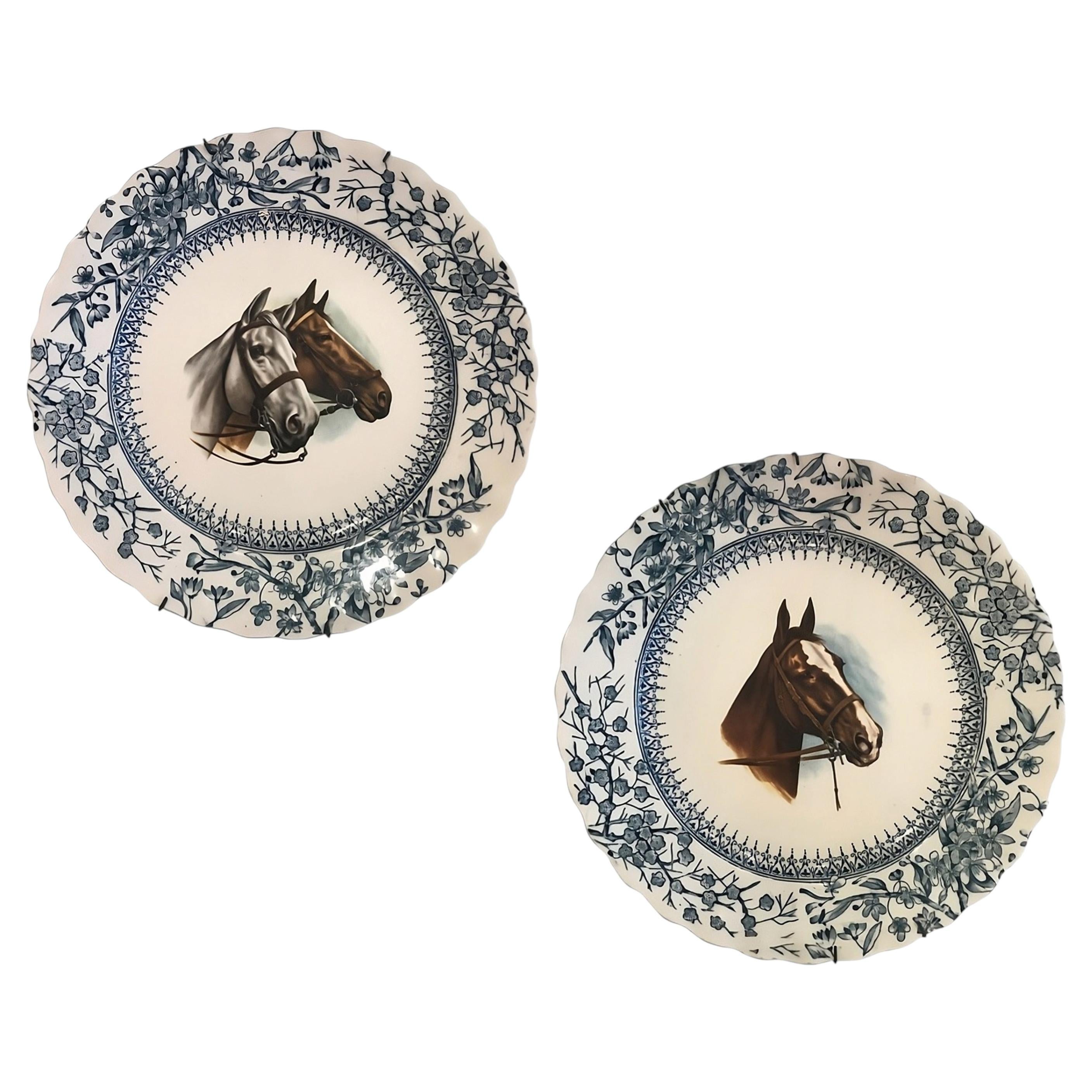 2 ceramic plates, England, Sign: Gloucester, Jugendstil, Art Nouveau, Liberty. For Sale