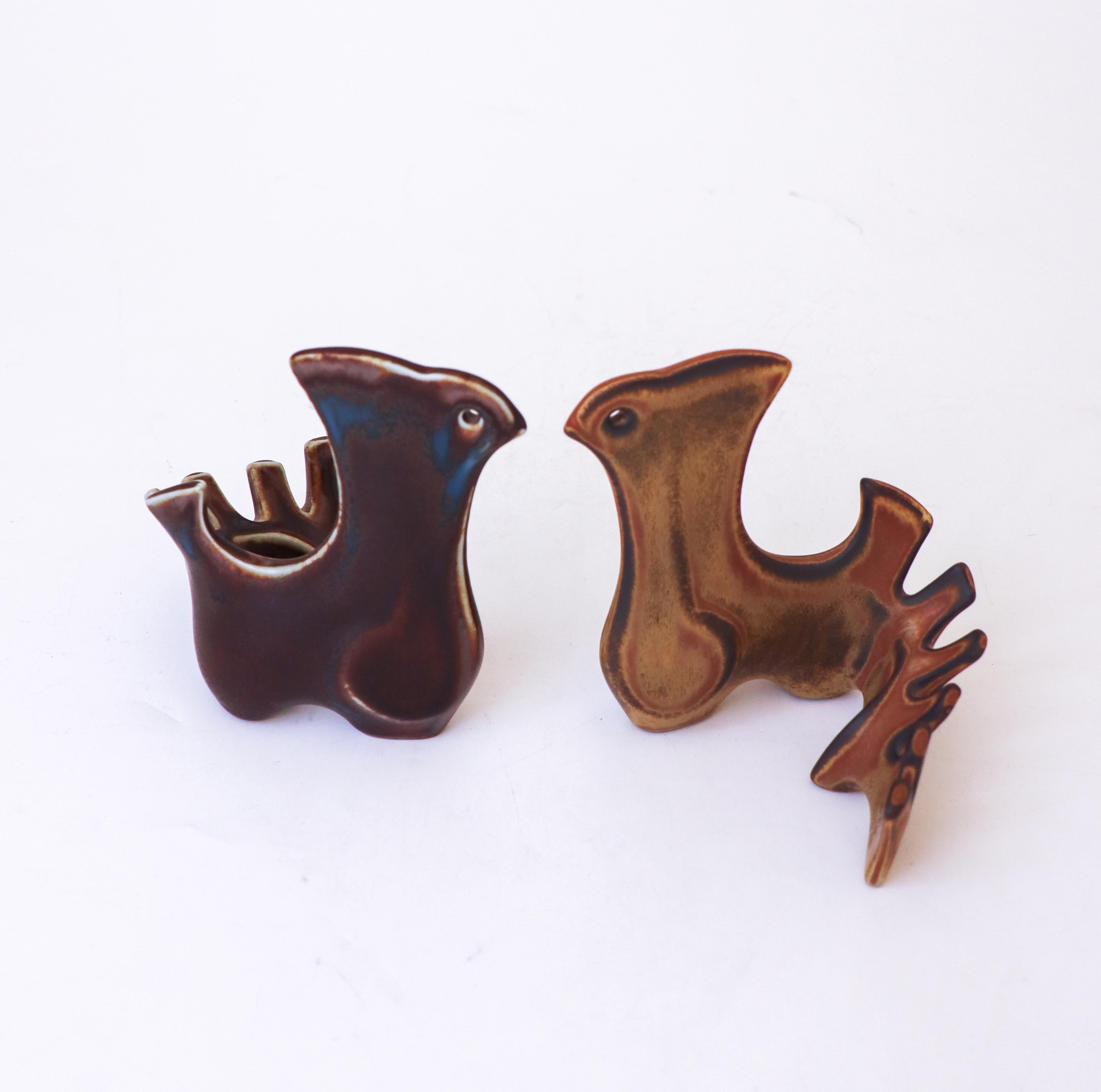 Suédois 2 Sculpture en céramique, Bertil Lundgren, Rörstrand, Modernity, 1970 en vente