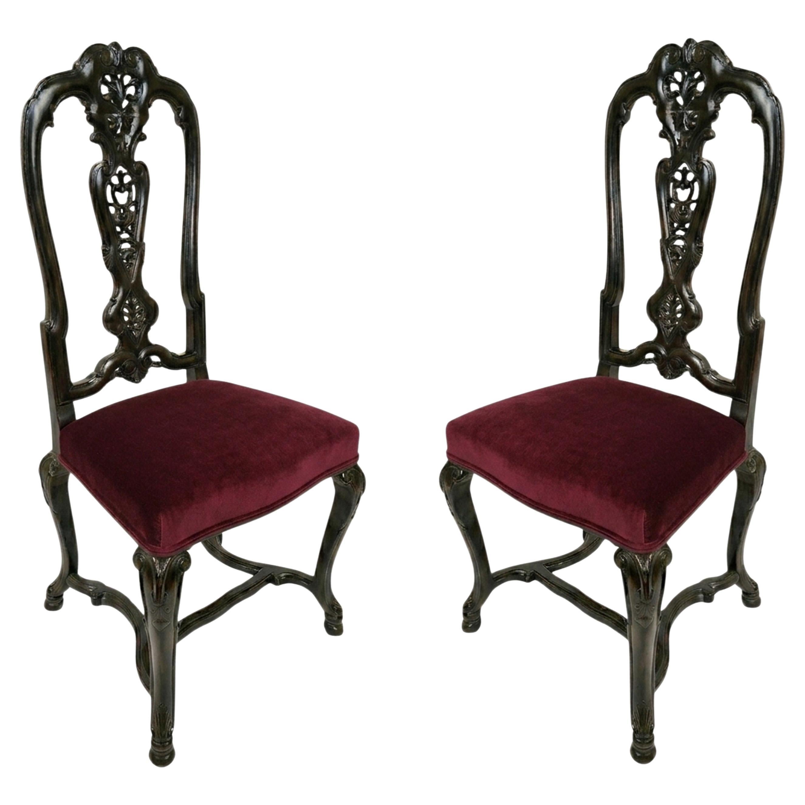 2 Chairs, 1720, England (Unrestored) / Restoration at the client's choic For Sale