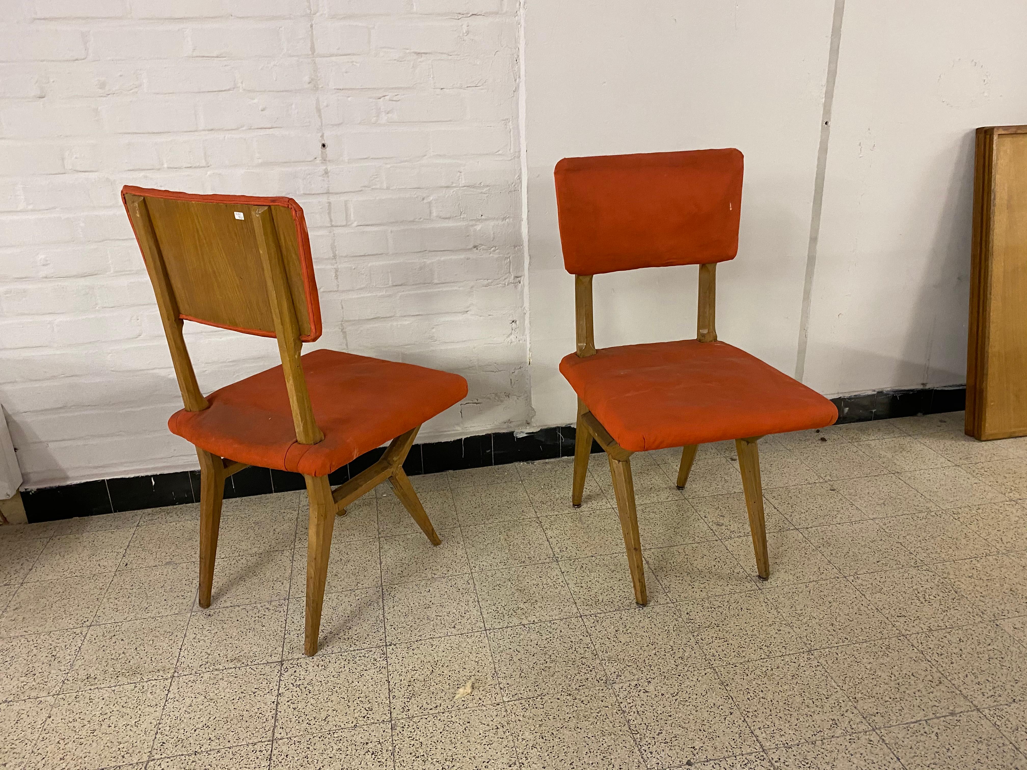 2 Stühle, Italien, ca. 1950–1960 (Moderne der Mitte des Jahrhunderts) im Angebot