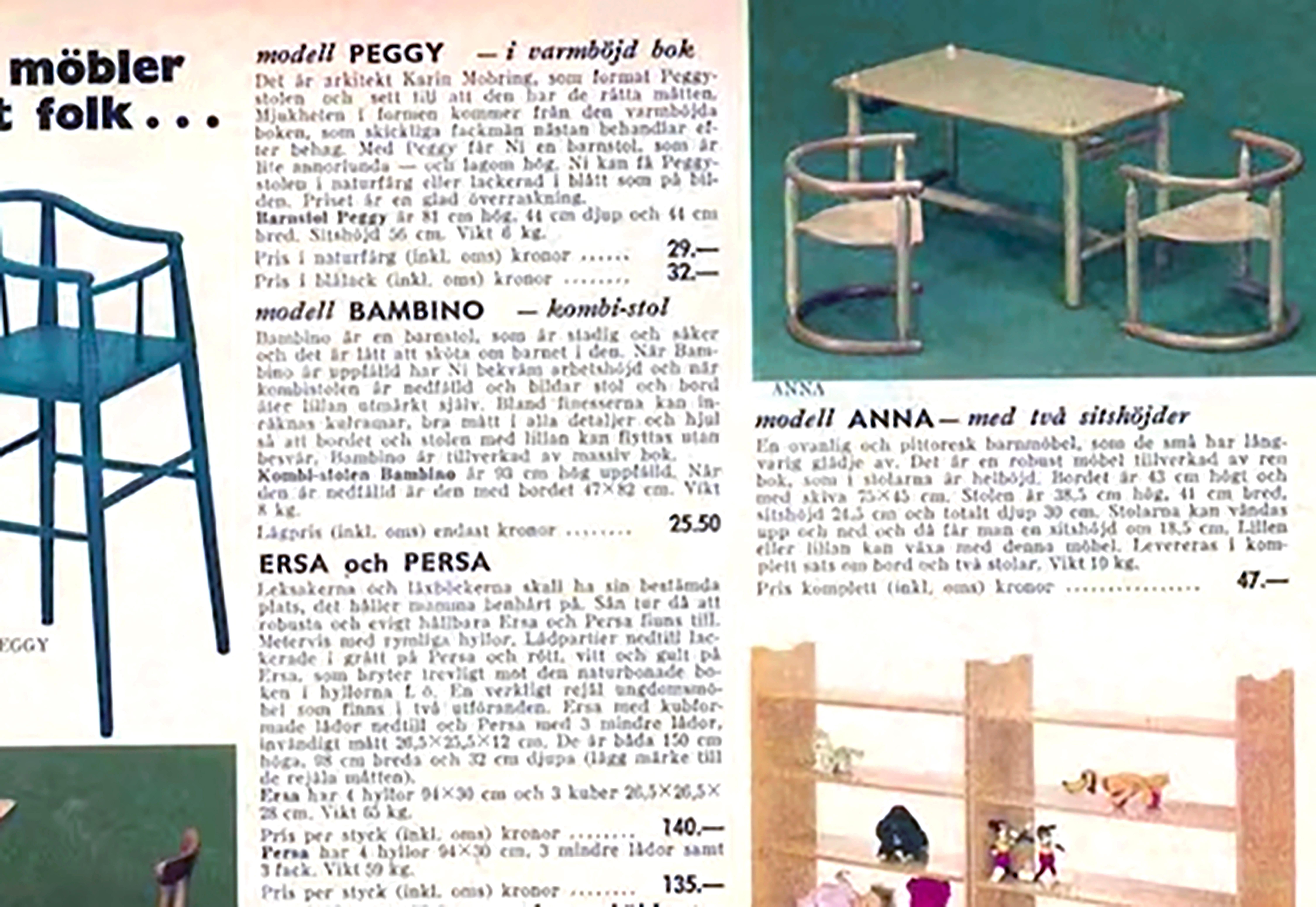 2 Stühle und Tischset Anna - Karin Mobring für IKEA 1963 - Originalfarbe im Angebot 9