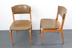2 Chairs with Faux Leather from Gianfranco Frattini for Cantieri Carugati, 1960s