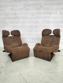 2 chaise longues lounge chairs Wink by Toshiyuki Kita per Cassina 80s