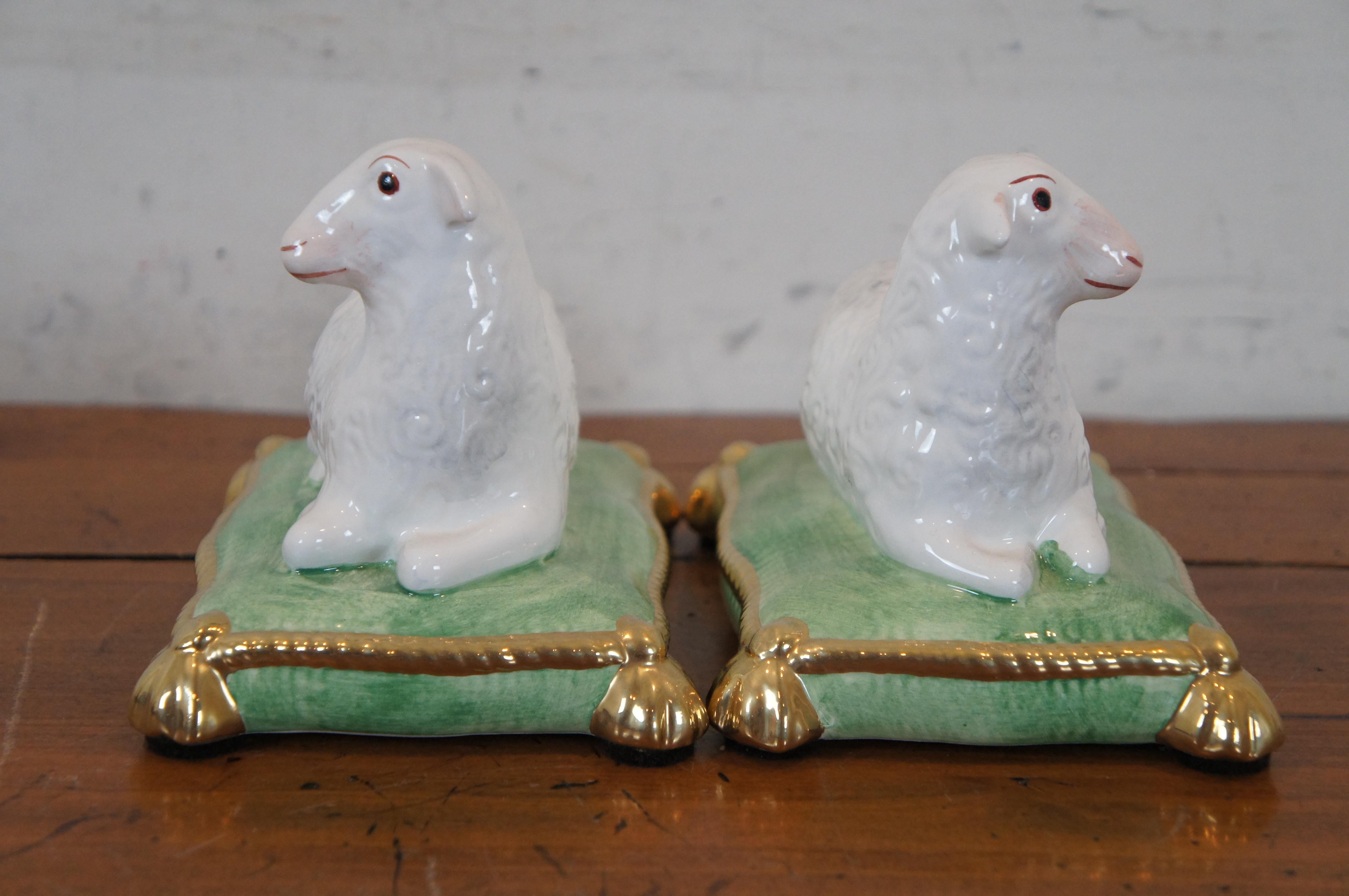 antique porcelain sheep figurines