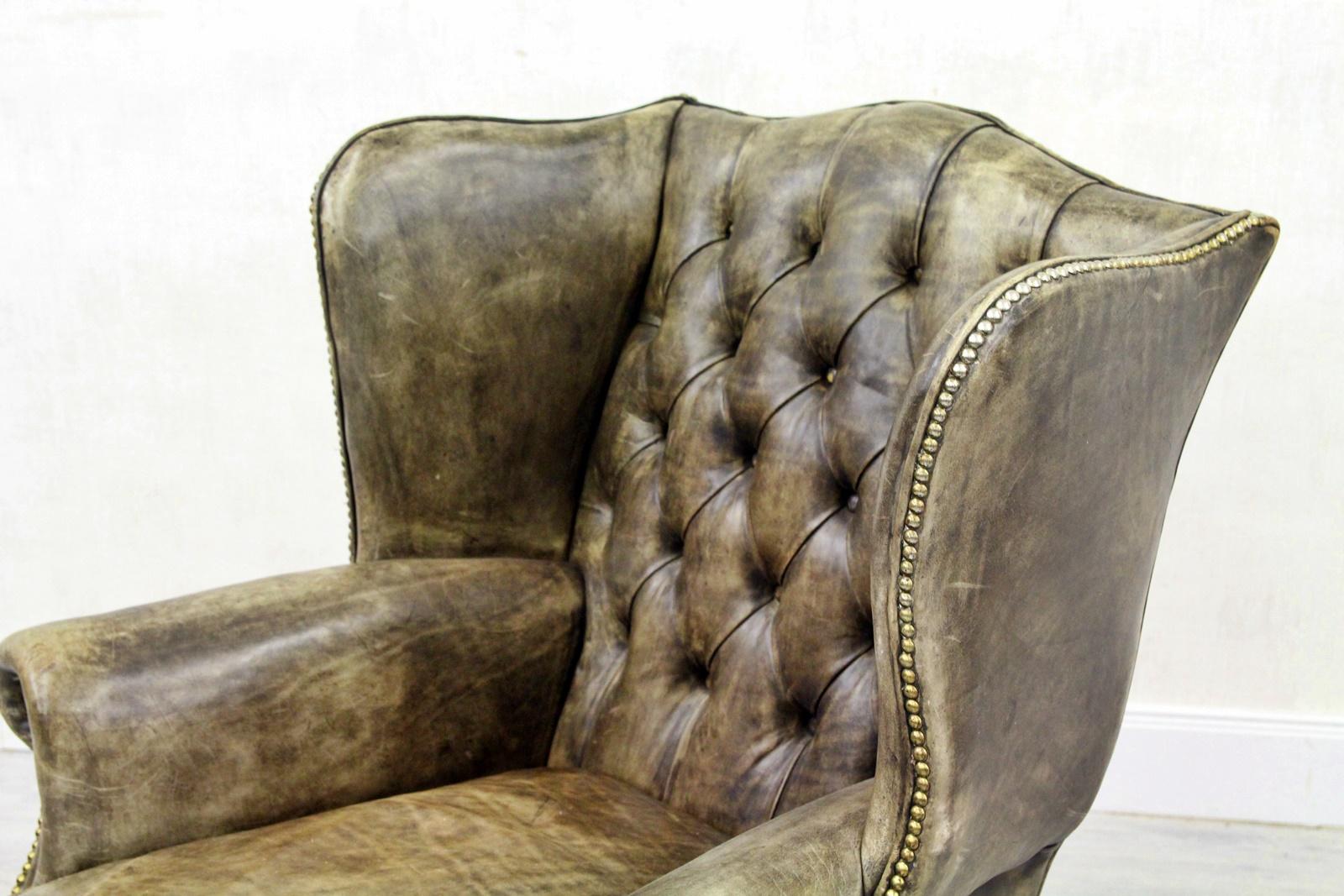 2 Chesterfield Armchair Armchair Wing Chair Antique Chair For Sale 2
