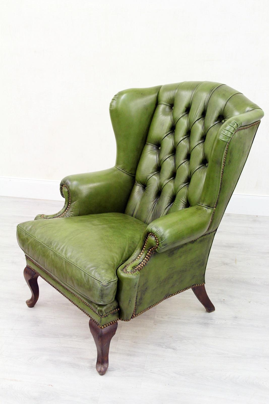 2 Chesterfield Armchair Wing Chair Antique Chair For Sale 1