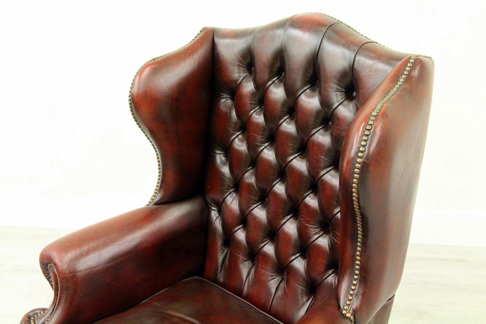 2 Chesterfield Armchair Wing Chair Antique Chair 2