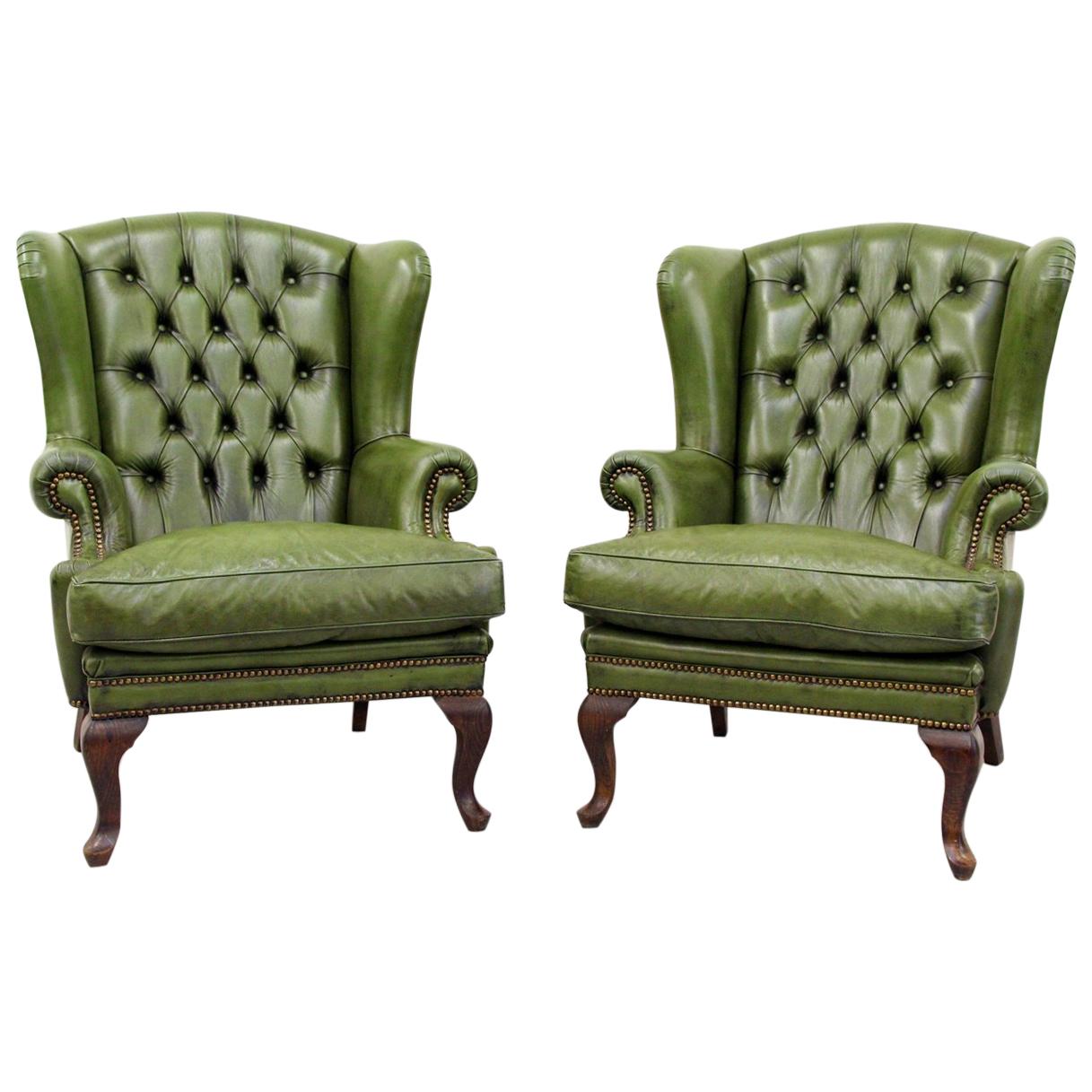 2 Chesterfield Armchair Wing Chair Antique Chair For Sale
