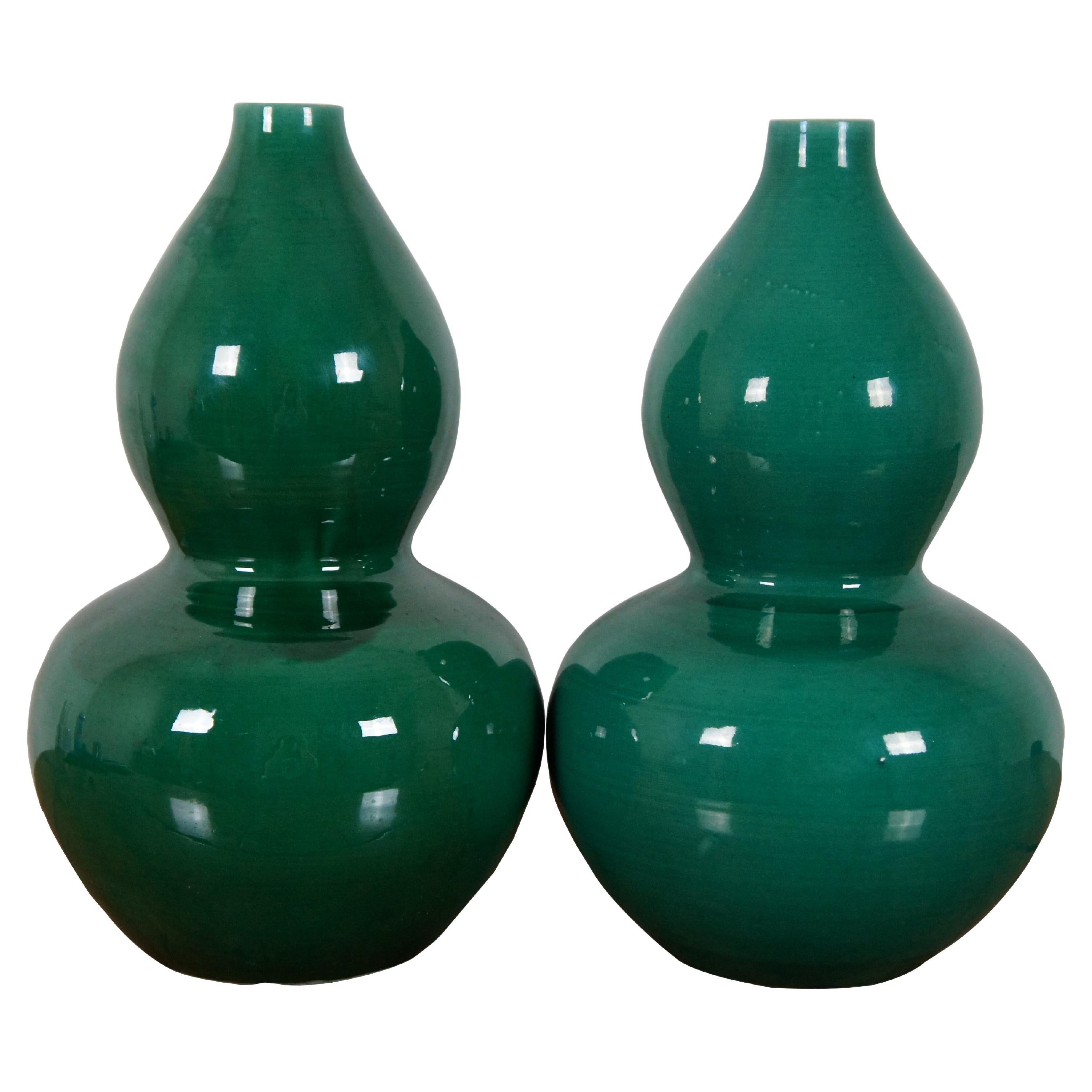 Antique Chinese Molded and Green Glazed Porcelain Vase For Sale at