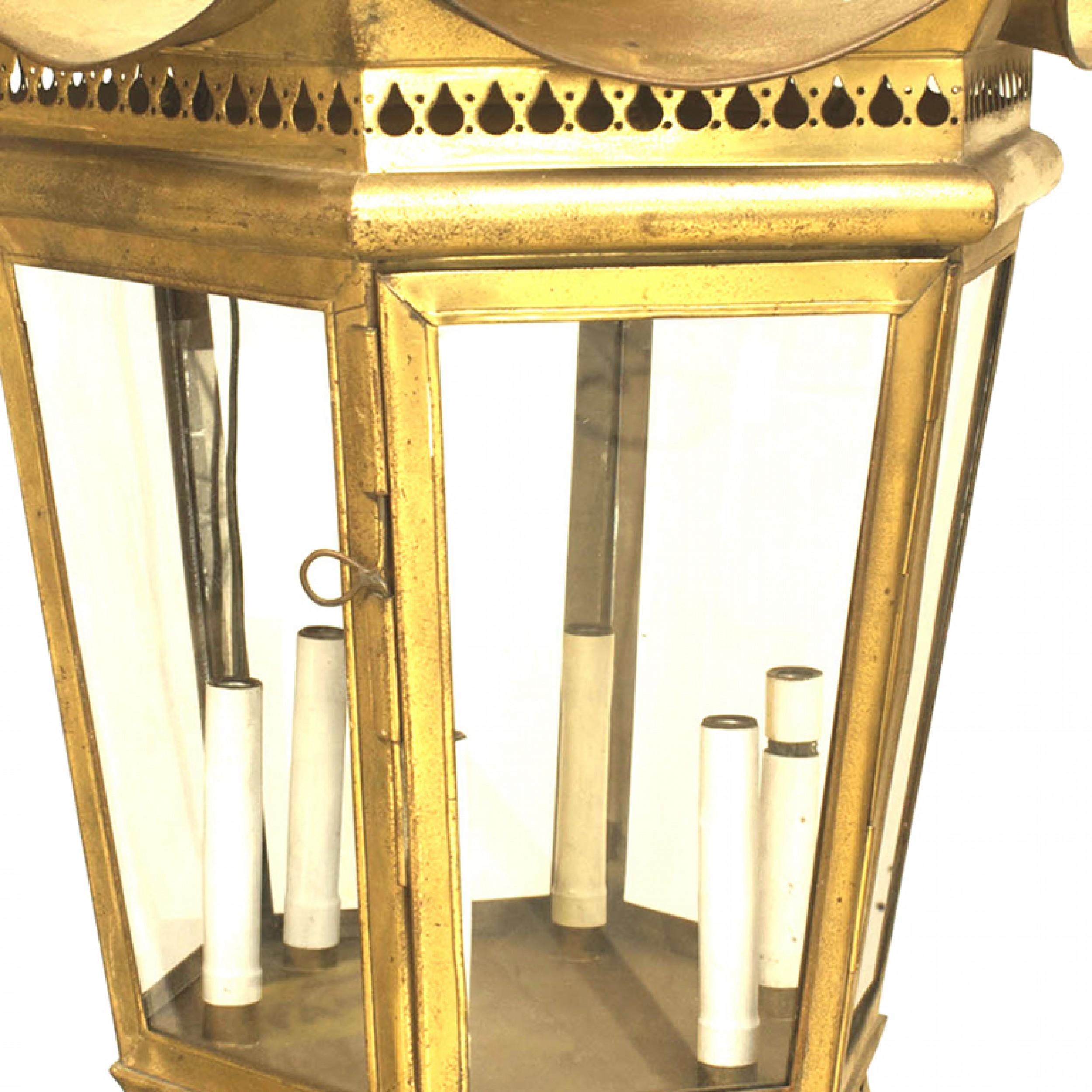 hanging brass lantern