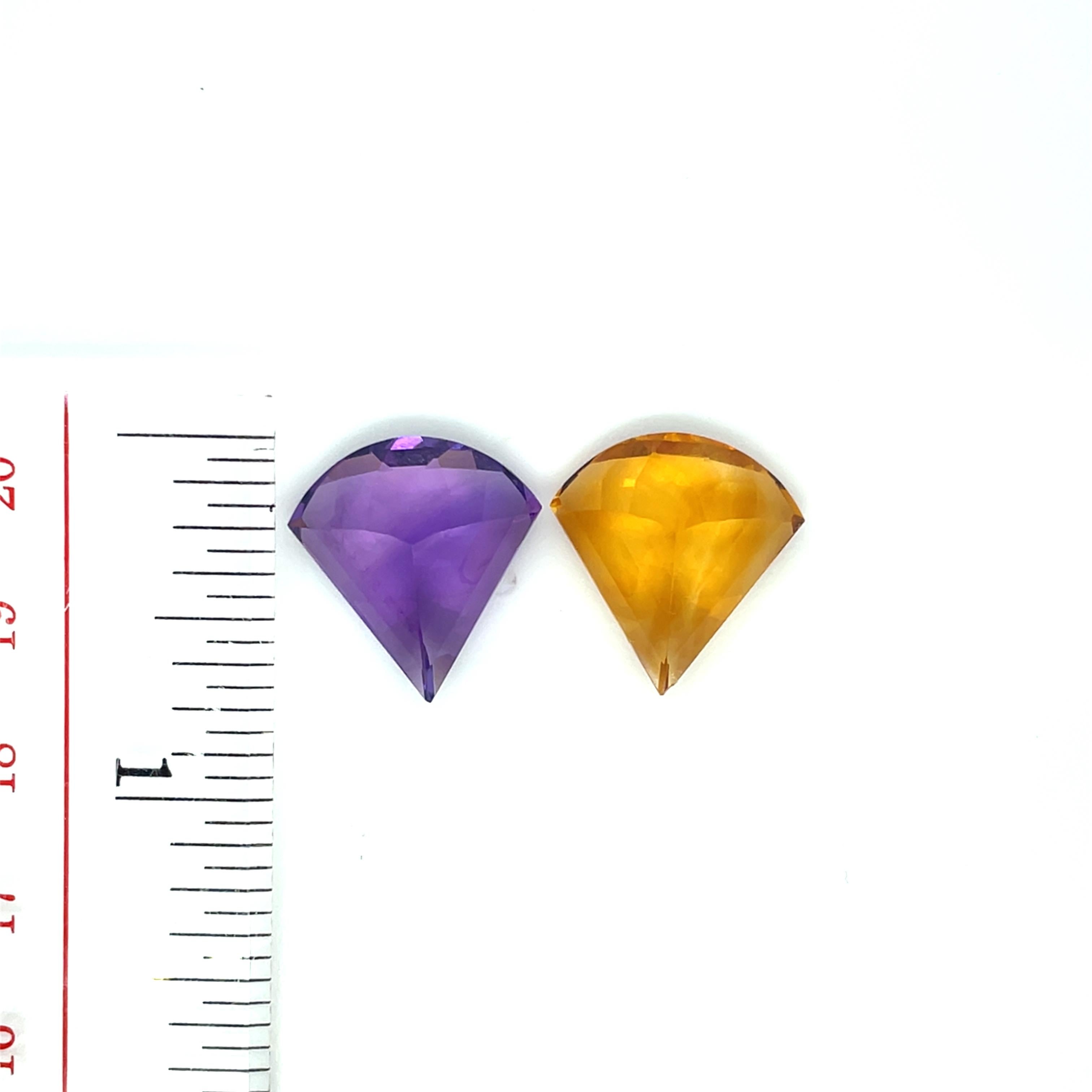 2 Citrine and Amethyst Cts 26.01 For Sale 1