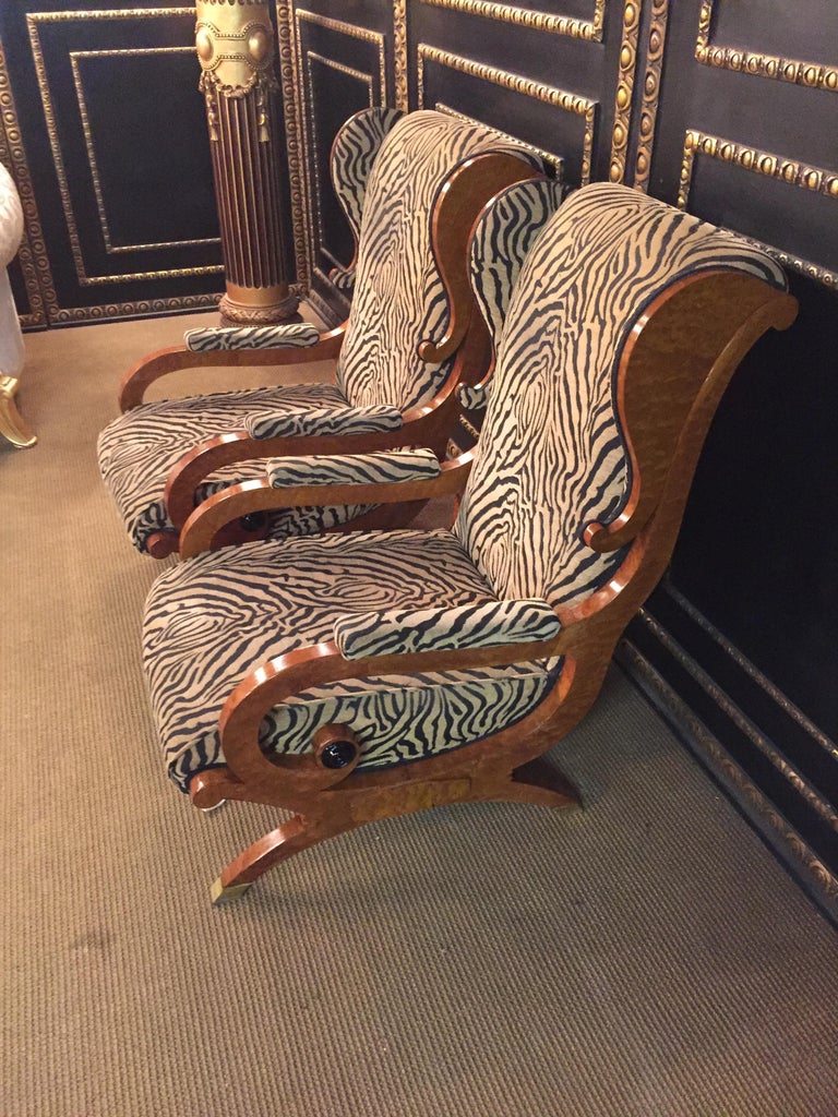 2 Classical Upright Armchair in Biedermeier Style For Sale ...
