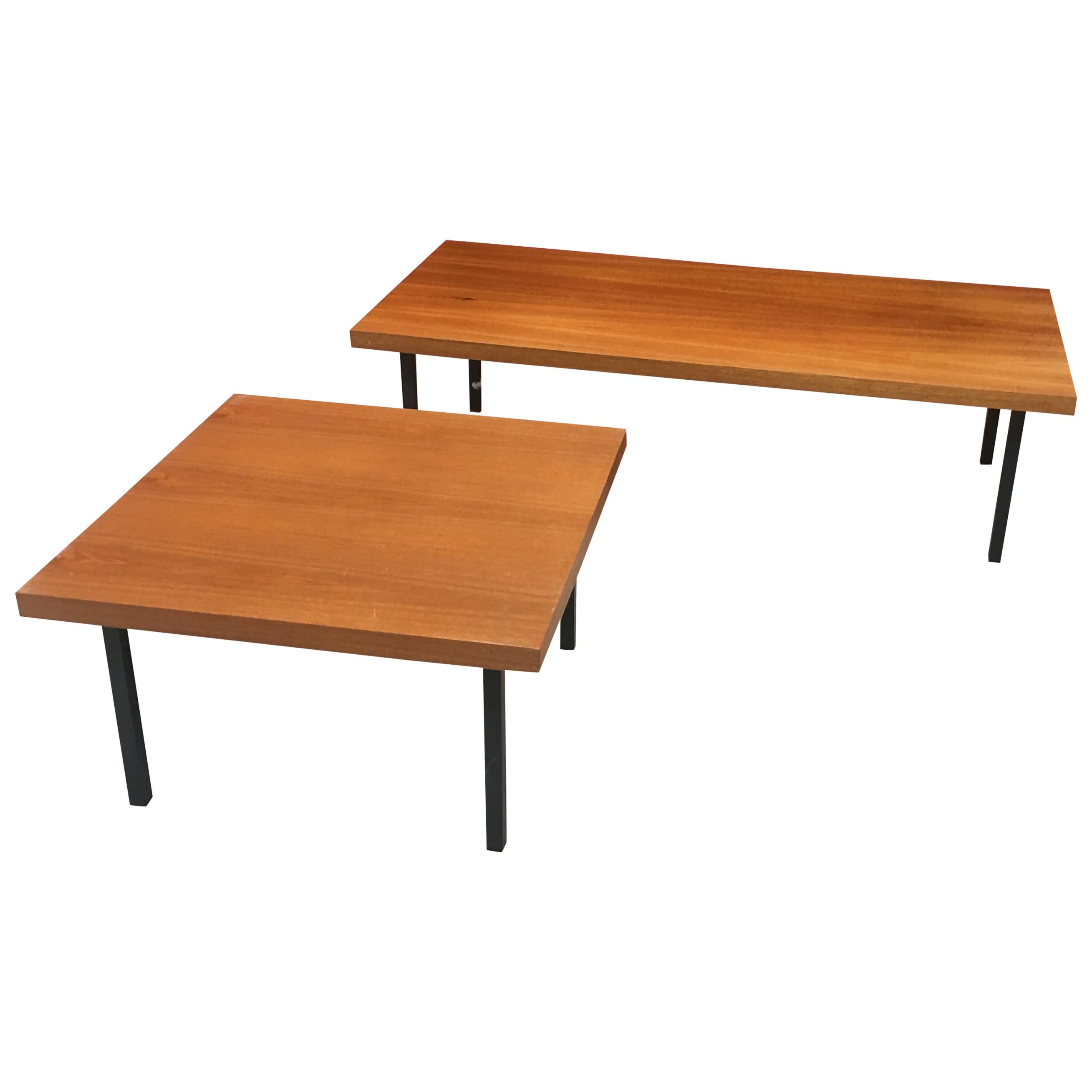 2 Coffee Tables in Knoll Style, circa 1960 For Sale