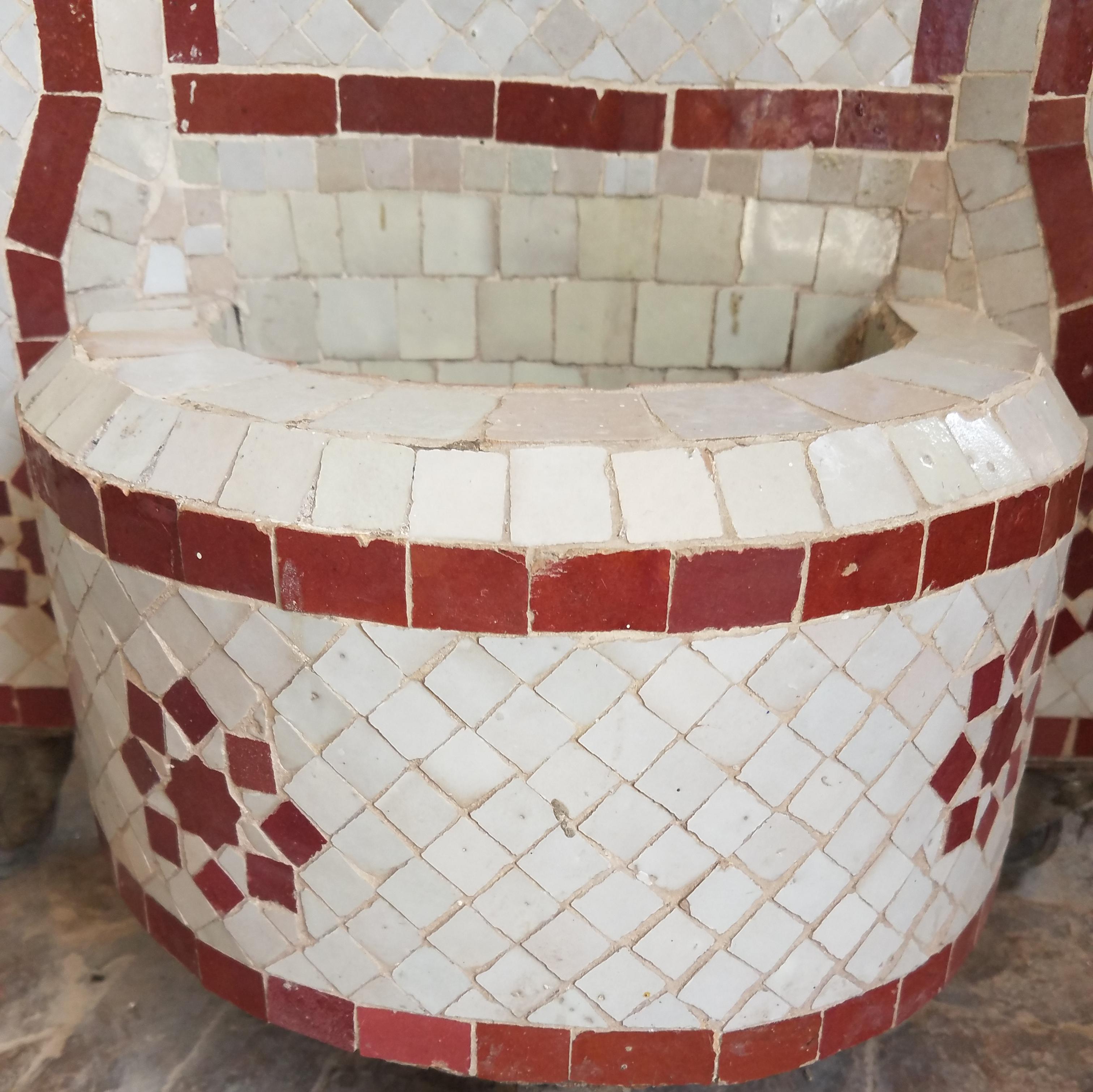 Contemporary 2 Color Moroccan Mosaic Mini Fountain, Marrakech 4 For Sale