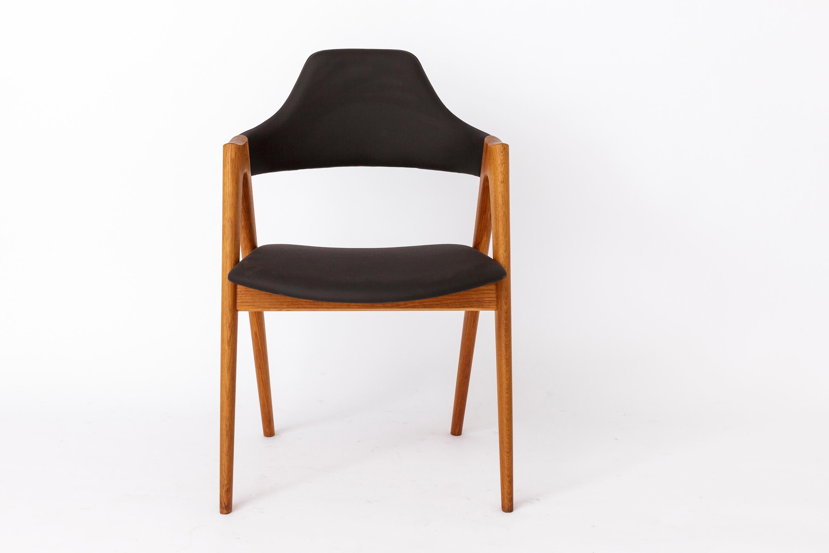 Metà XX secolo 2 sedie da pranzo in teak Compass, anni '60, di Kai Kristiansen per SVA Møbler, Set di 2 in vendita