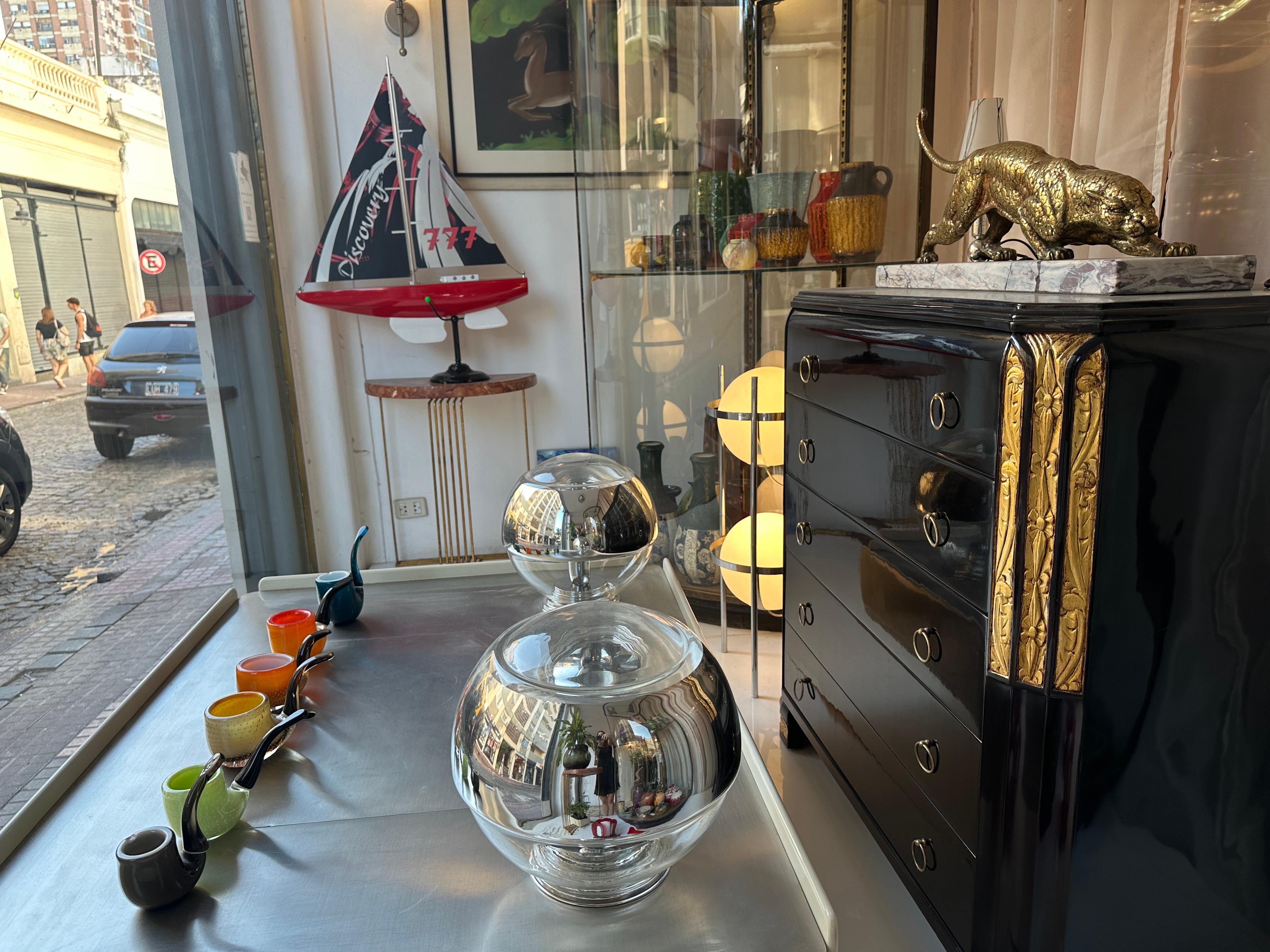 2 Console Gilded Iron and Marble, 1920, Art Deco, France For Sale 8