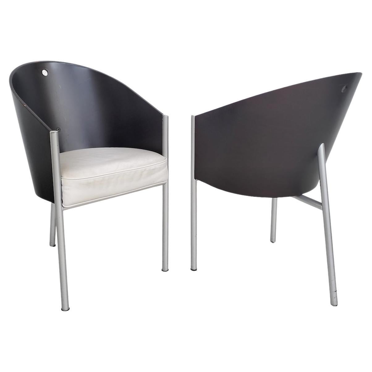 2 Costes chairs by Philippe Starck  for Driade  80s