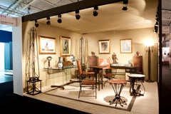 2 Crane Bird Material, Bronze and Marble Sign, Susse Freres, France, 1900