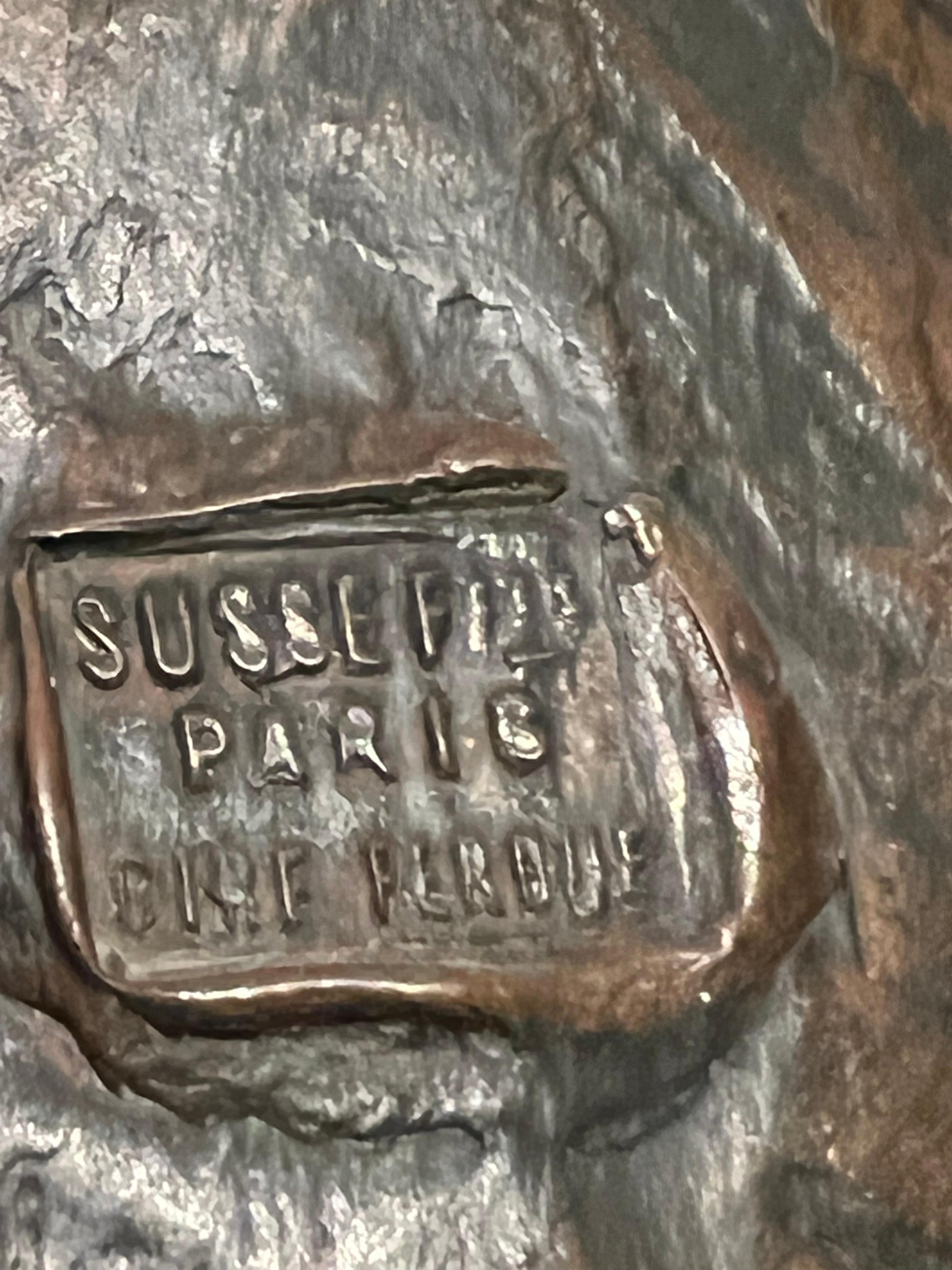 2 Kranichvogel-Schild aus Bronze und Marmor, Susse Freres, Frankreich, 1900 im Angebot 2