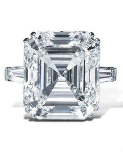 2 Carat Asscher Cut GIA Diamond Engagement 950 Platinum Ring