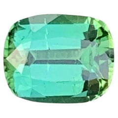 2 carati, tormalina naturale con taglio a cuscino, colore verde-bluastro, per gioielli, 8 mm