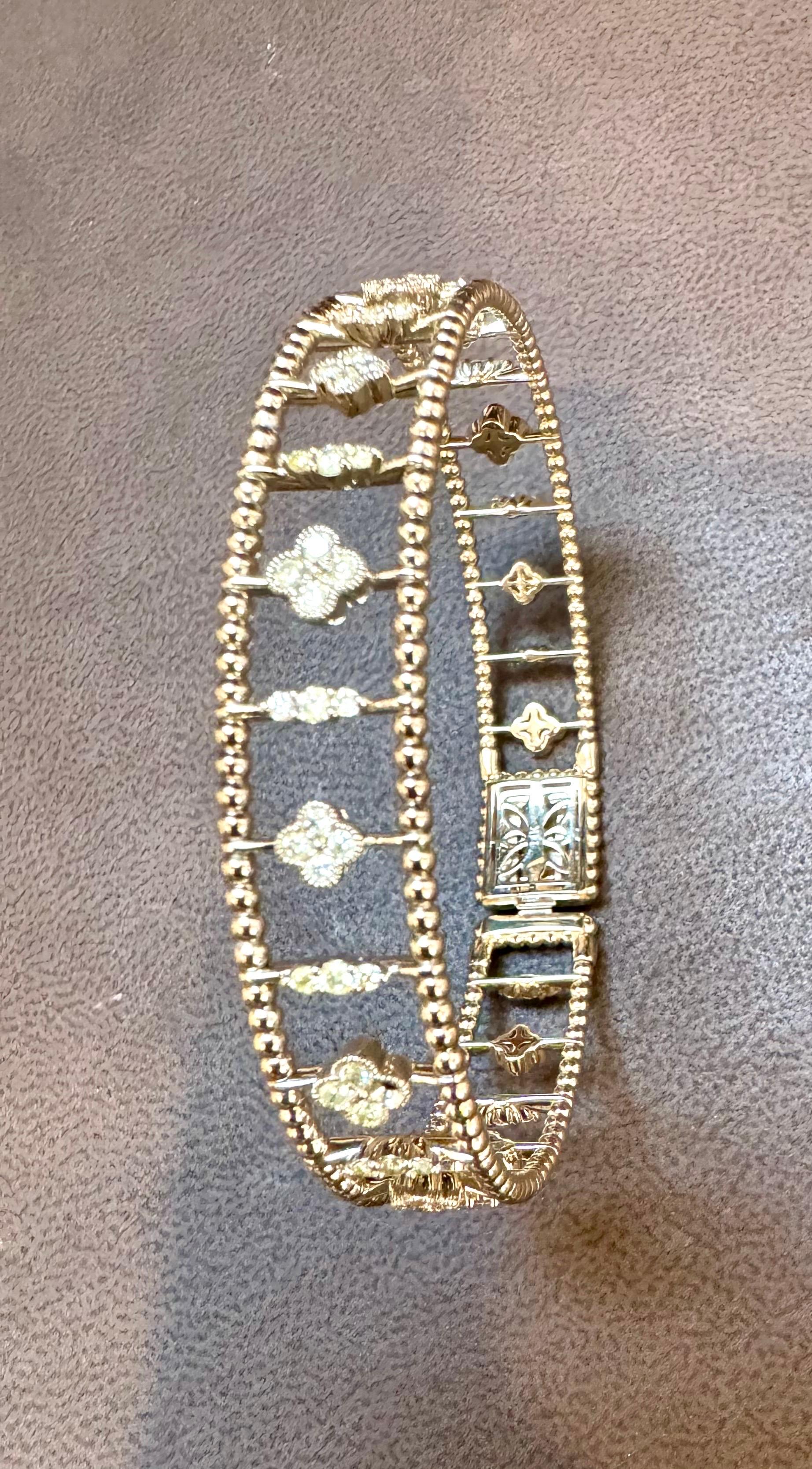 2 Ct Brilliant Cut Diamond Metro Women 14 Kt White Gold Diamond Bangle Bracelet For Sale 3