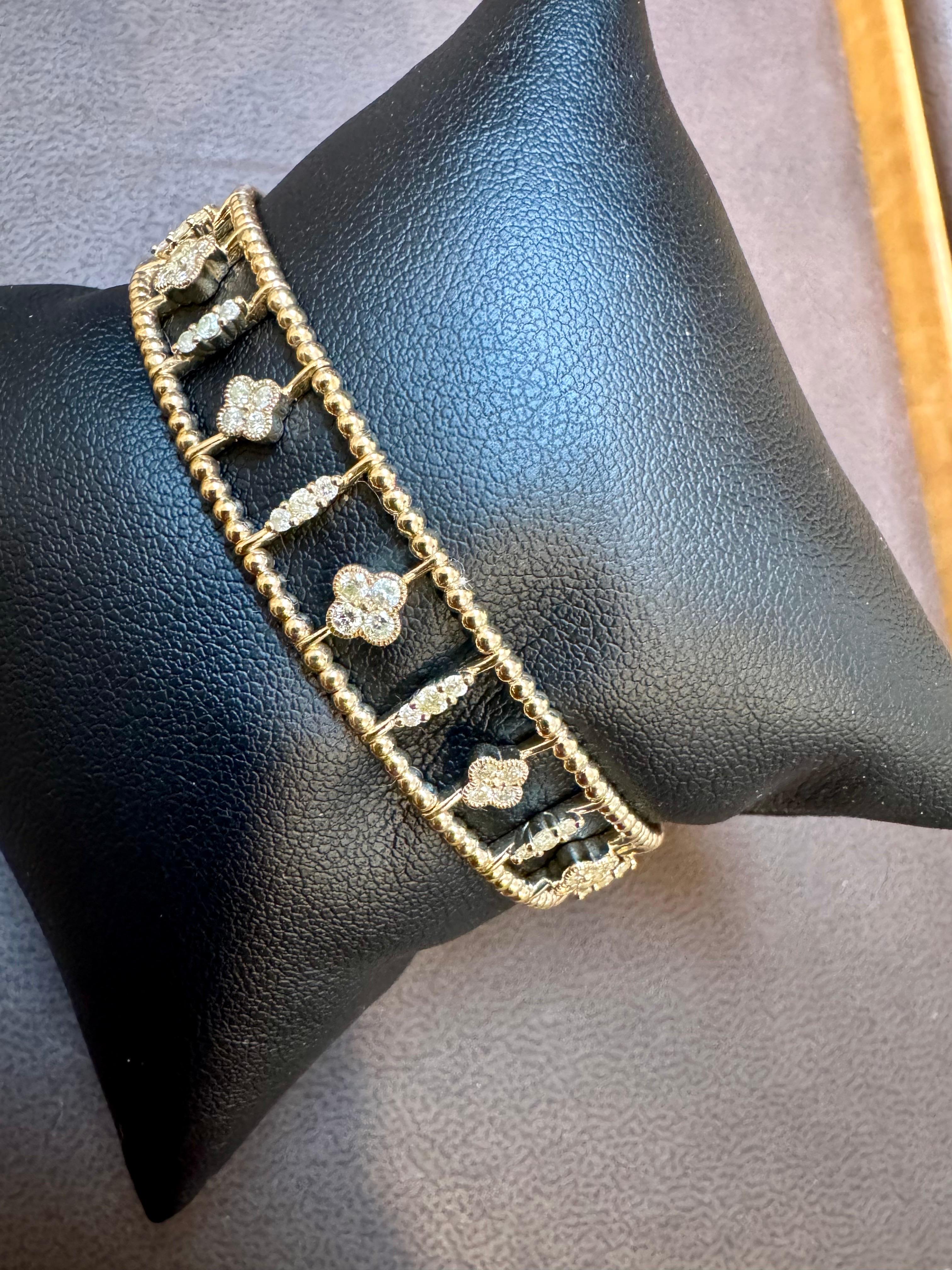 2 Ct Brilliant Cut Diamond Metro Women 14 Kt Yellow Gold Diamond Bangle Bracelet 11