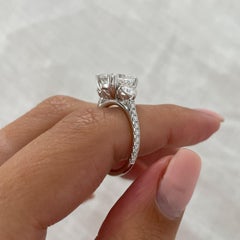2 CT Cushion Cut Moissanite Wedding Ring 925 Sterling Silver Unique Bridal Ring