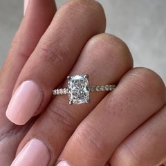 2 CT Cushion Cut Ring 925 Sterling Silver Moissanite Ring For Her Unique Gift.