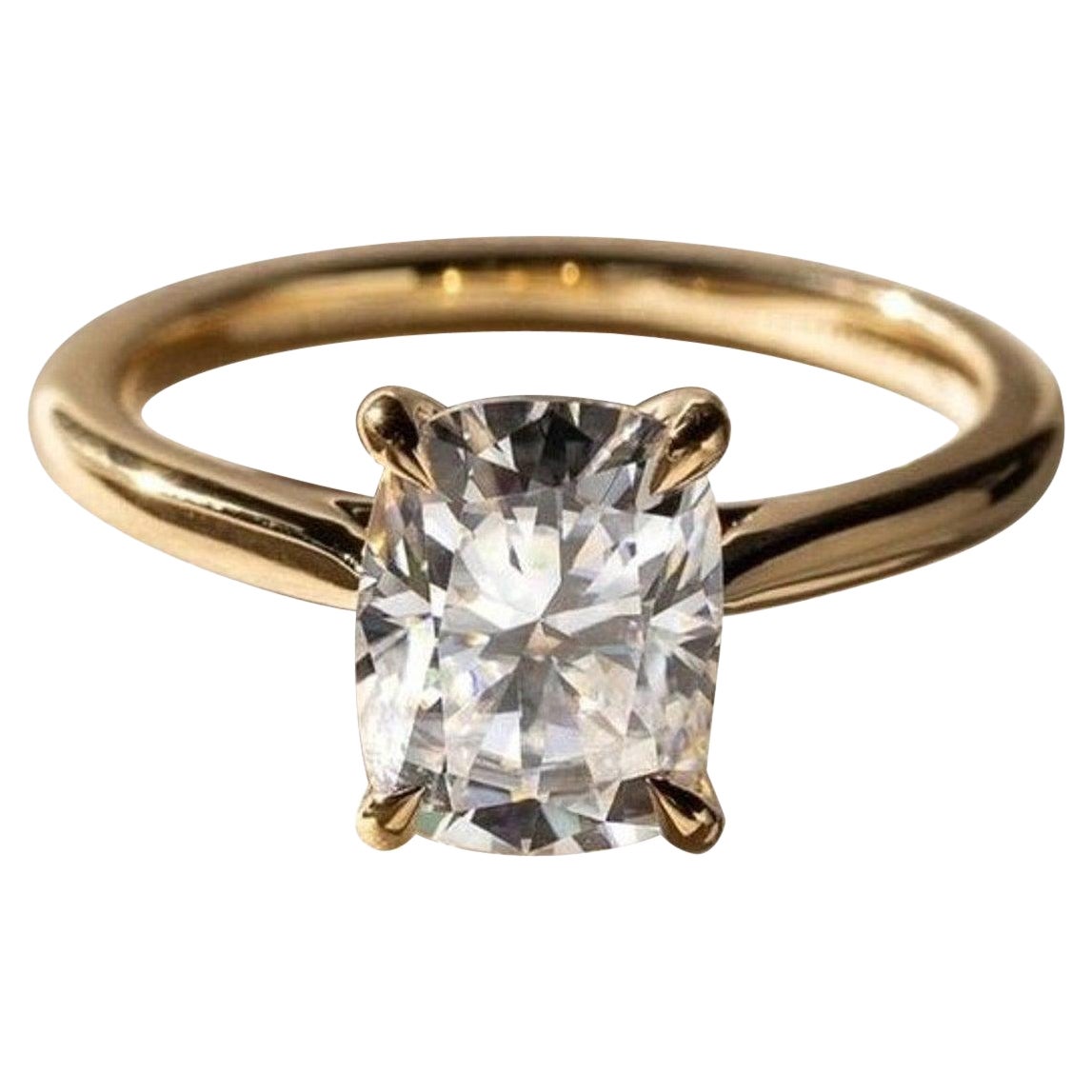 2 CT Elongated Cushion Cut Moissanite Engagement Ring 925 Sterling Silver Ring .