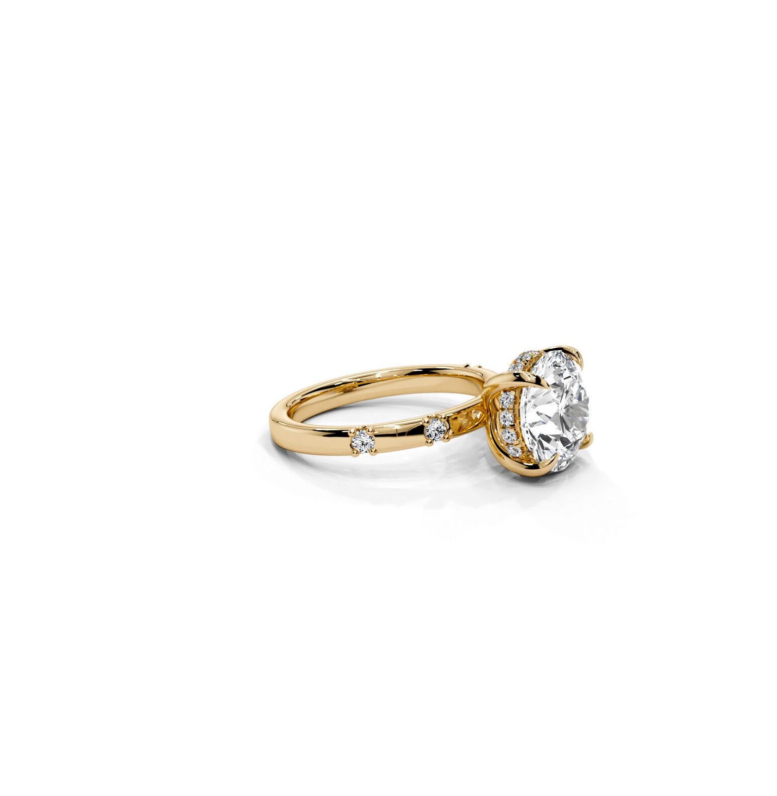 For Sale:  2 ct moissanite engagement ring in 14k gold 3