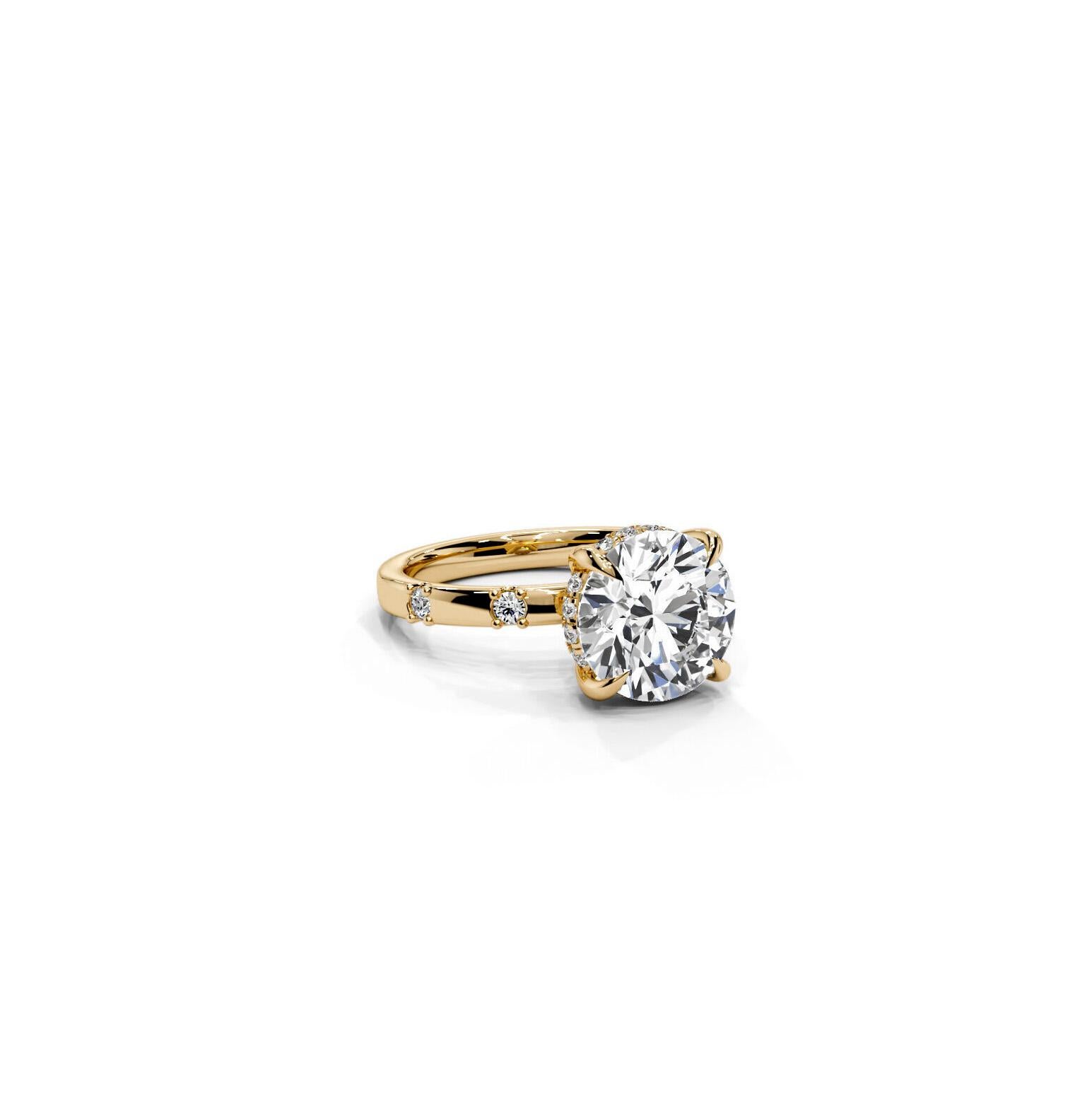 For Sale:  2 ct moissanite engagement ring in 14k gold 4