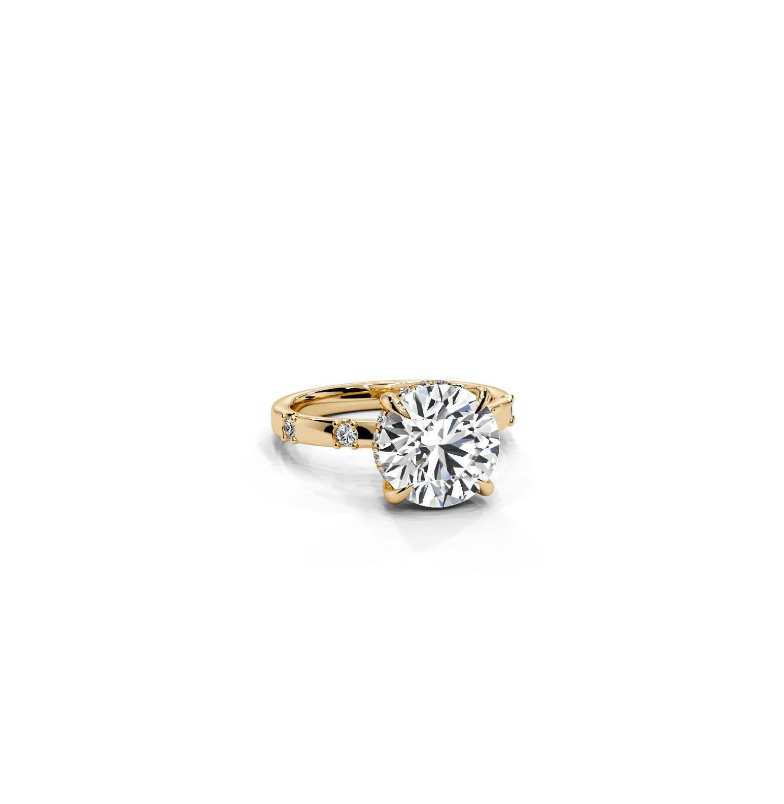 For Sale:  2 ct moissanite engagement ring in 14k gold 5