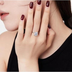 2 ct Moissanite Wedding Ring 925 Sterling Silver Solitare Ring Gift For Women .