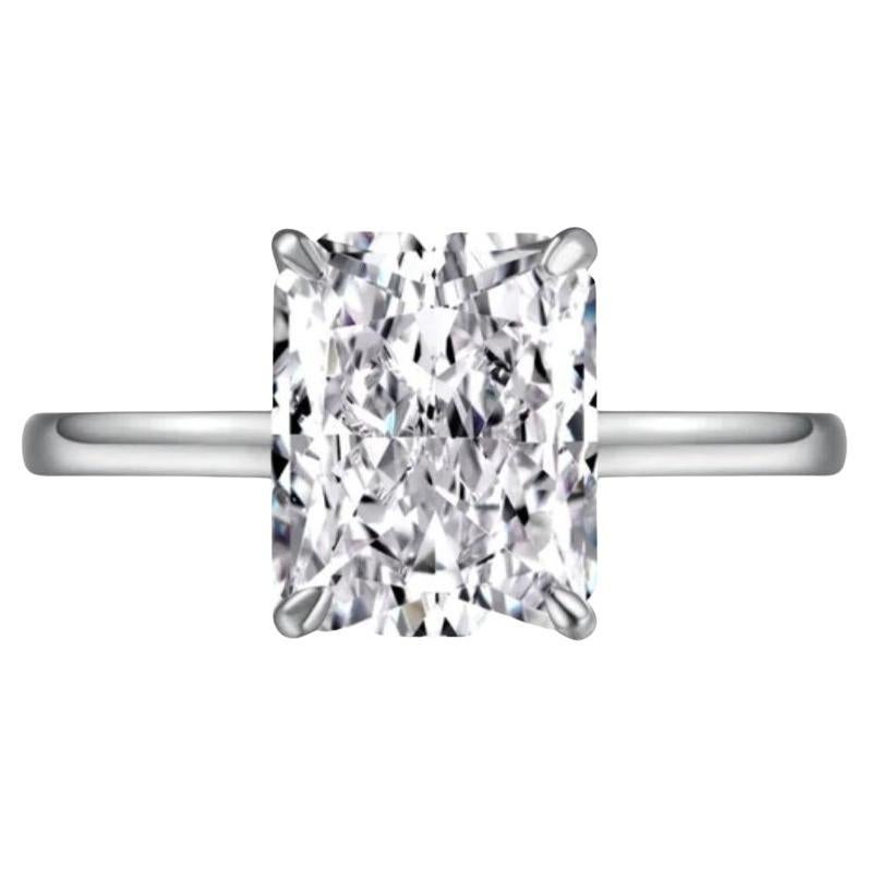 2 ct Moissanite Wedding Ring 925 Sterling Silver Solitare Ring Gift For Women . en vente