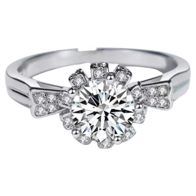 2 ct Moissanite Wedding Ring 925 Sterling Solitare Gift For Her Solitare Ring.