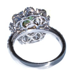 2 ct Natural Alexandrite and Diamond 18K Ring