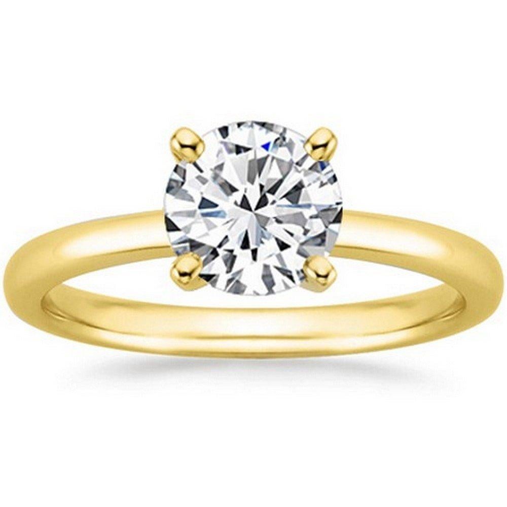 Modern 2 Carat Round Brilliant Cut Diamond Engagement in 14 Karat White Gold Setting For Sale