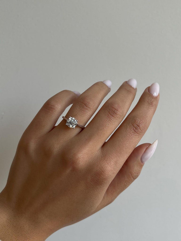 Anello Di Fidanzamento Ovale Da 1,0 CTW, (7 X 5 Mm) Anello Nuziale Ovale, Anello Delicato, Anello Ovale Con Simulante Di Diamante CZ, Anello In Argento Sterling - Italia - Foto 9