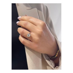 2 CT Round Moissanite Ring Thin Engagement Ring 925 Sterling Silver Gift For Her