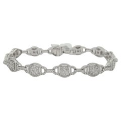 2ct Total Weight 14k White Gold Round Brilliant Cut Diamond Tennis Bracelet