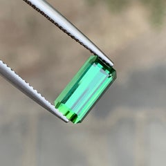 2 Cts Forest Green Color Natural Emerald Cut Tourmaline Gemstone for Jewellery